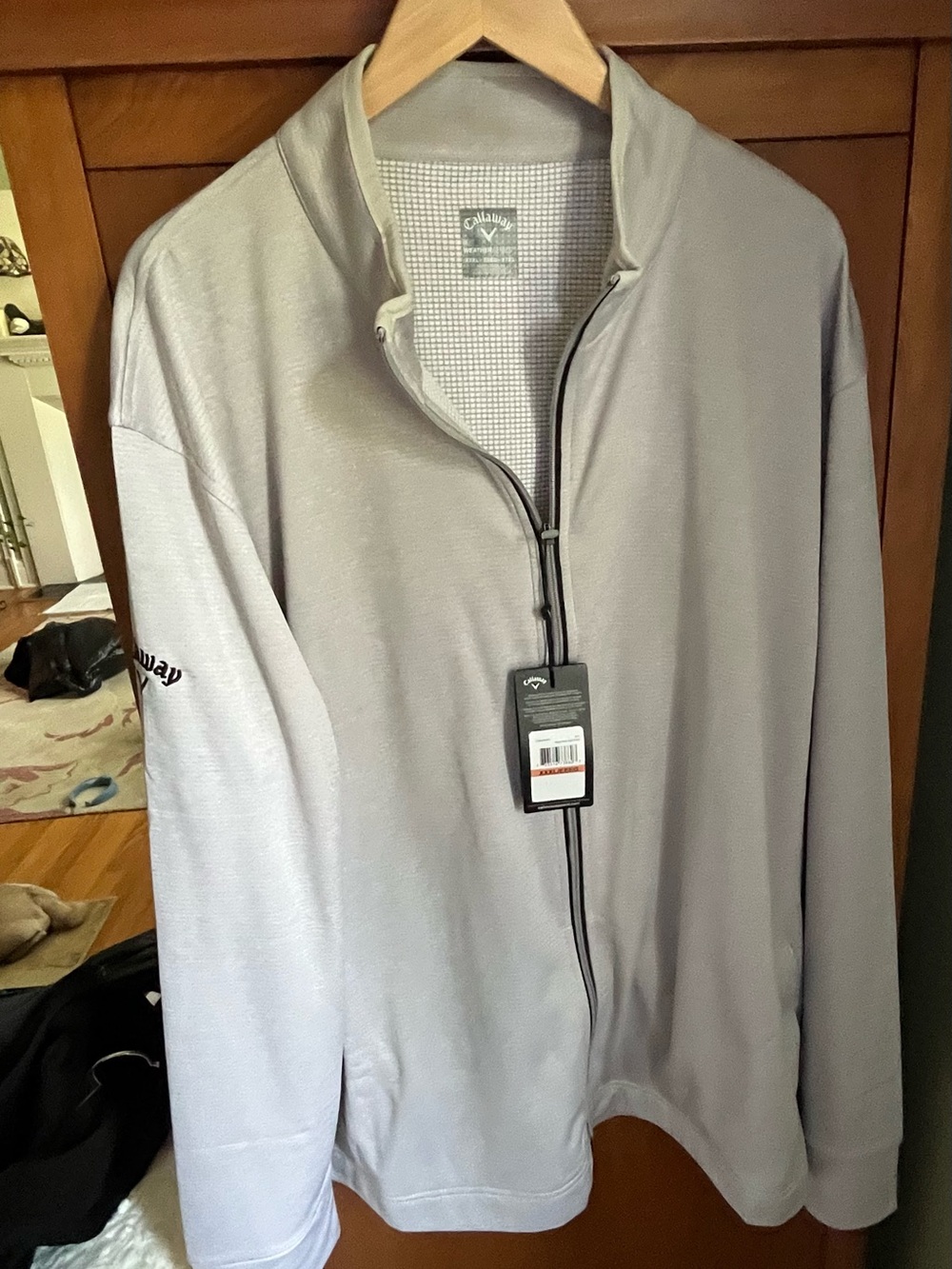 Callaway Light Gray Performance Quarter-Zip Jacket